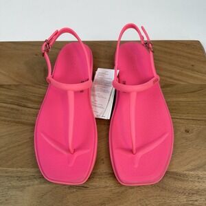 New NWT Womens Crocs Miami Thong‎ Flip Flops Pink Sandals Size 8